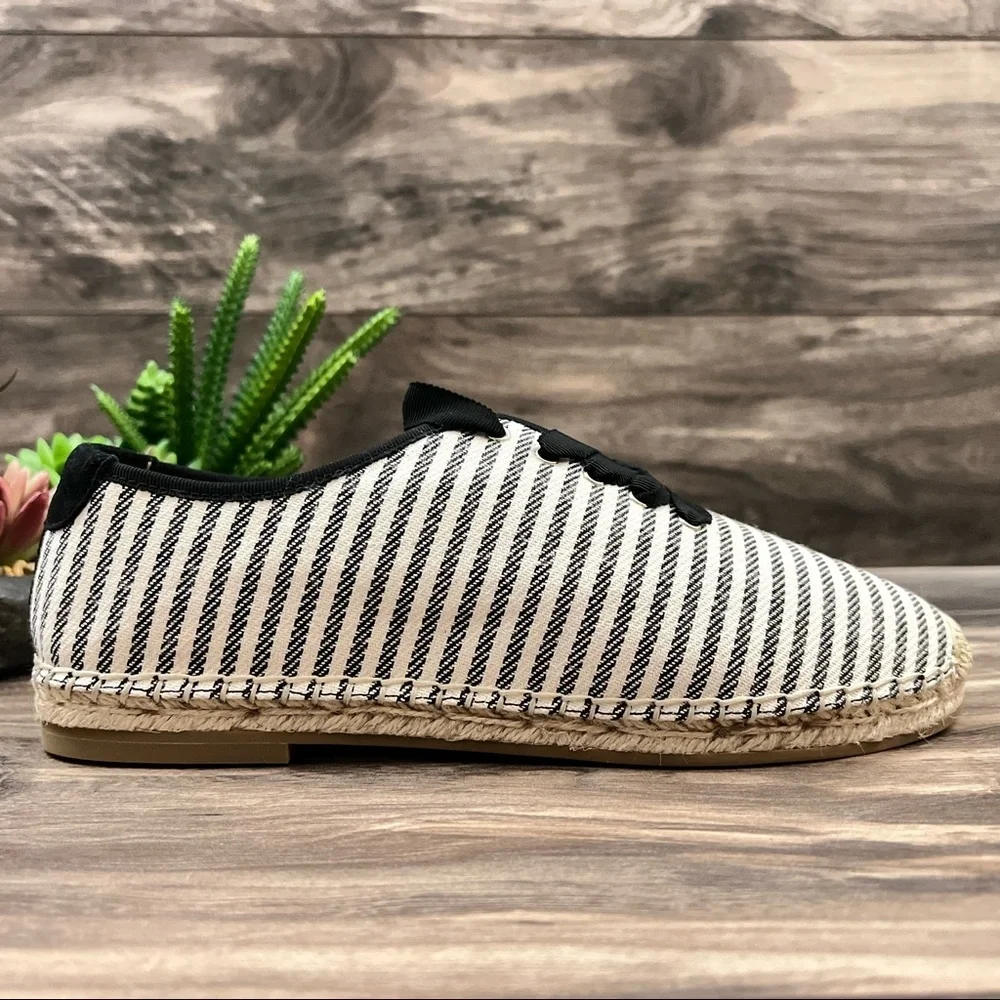 NIB Joie Corston Striped Espadrille Oxford Loafer Flats Sneaker 38.5